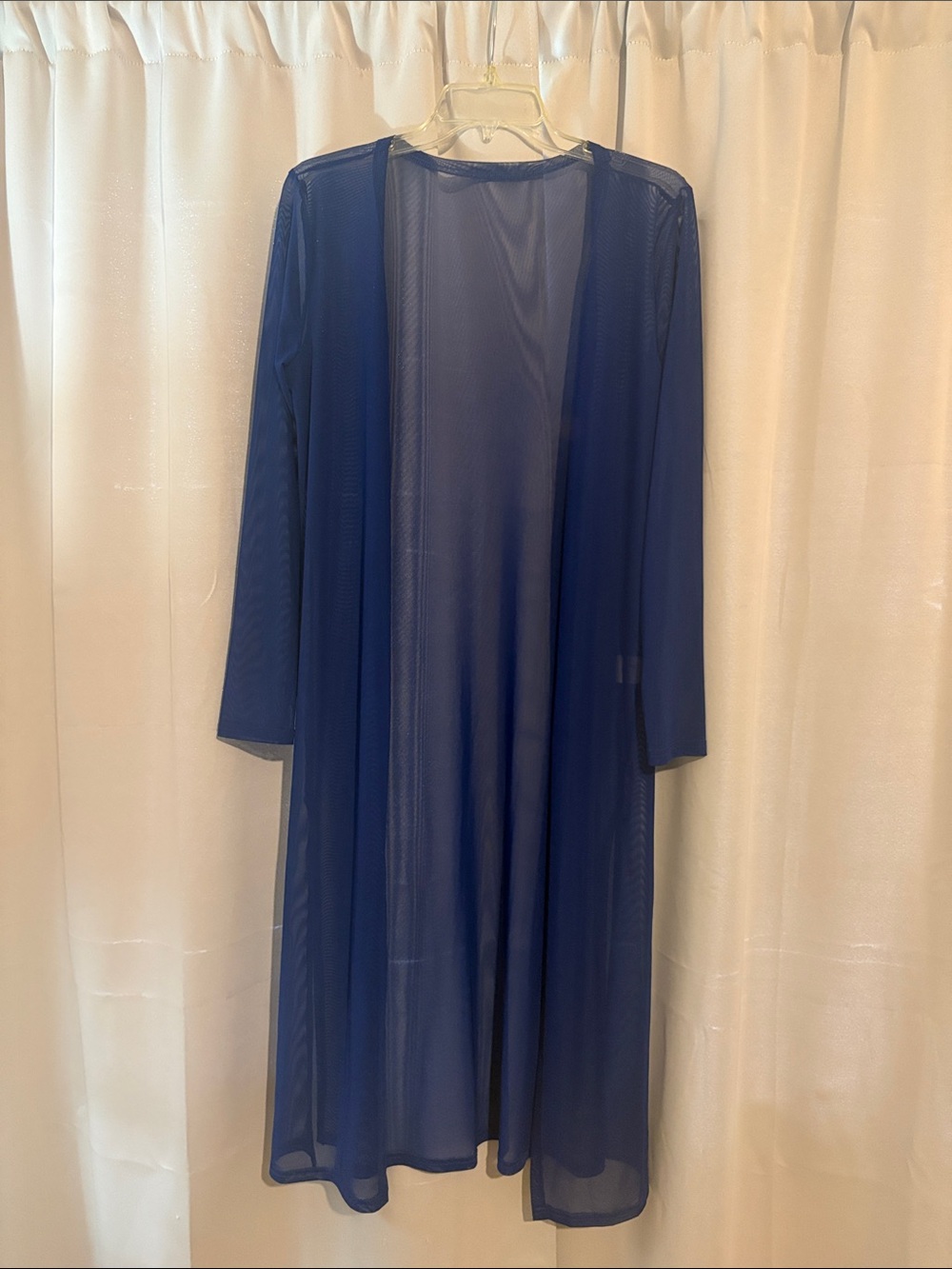 BRAND NEW NEVER WORN Sheer Navy Long Sleeve Cardigan